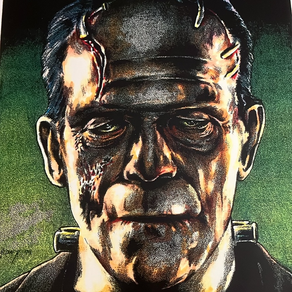 Frankenstein horror art 8x9 - artist Allen Koszowski